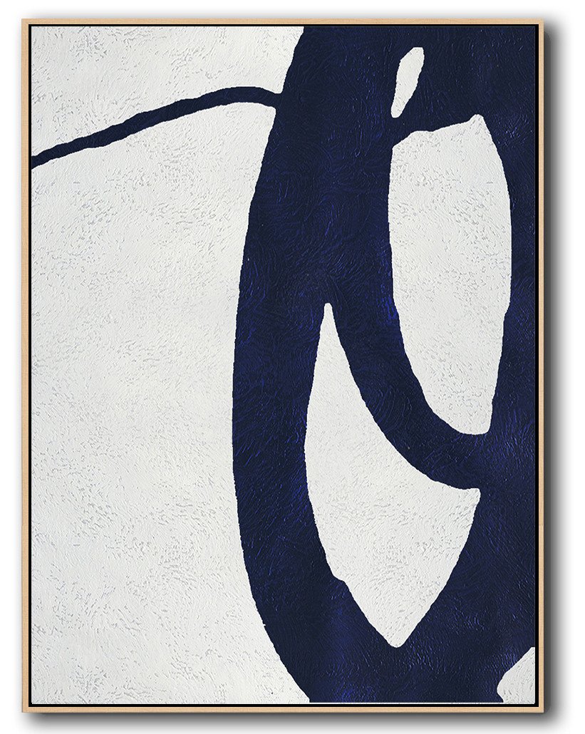 Navy Blue Minimal Art #NV155B